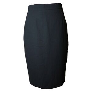 Sportmax (Max Mara) Black Virgin Wool Blend Skirt in Size 6 US